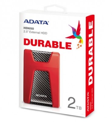 Disco Duro Externo ADATA HD650, 2 TB, USB 3.2 Gen1