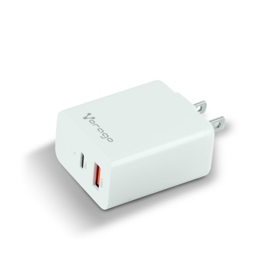 Cargador para pared. VoraAU-350-WH blanco/go cargador de pared / blanco.3.0A PD 20w USB A y tipo C