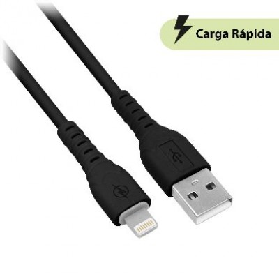 CABLE FAST CHARGE LIGHTING 1M COLOR NEGRO BROBOTIX