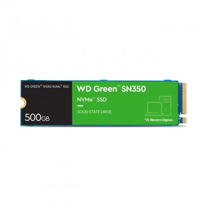Unidad de Estado Solido WD Green M.2 PCIE GN 3 NVME SN350 500GB WDS500G2G0C