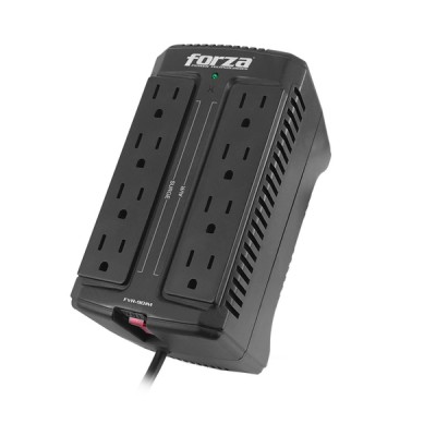 Regulador FORZA FVR-901M Capacidad de voltaje 900VA/450W. 8 tomas de corriente.
