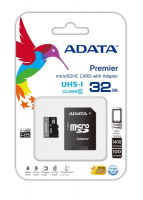 Memoria Micro SDHC 32GB Class 10 ADATA con adaptador 