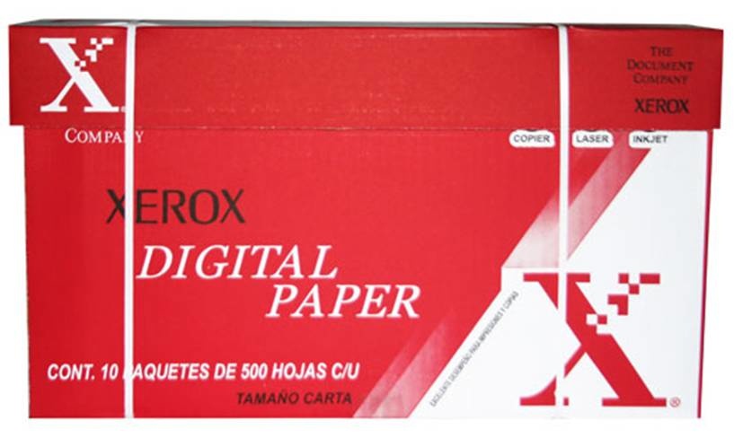 CAJA C/5000 hojas Papel Carta 003M02000 XEROX, Papel Bond Blanco, Impresión Láser