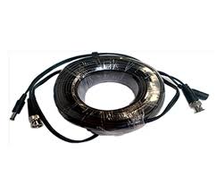 Cable de video y energia de 20 Mts / BNC Macho / 1 Conector macho y 1 conector hembra de energia