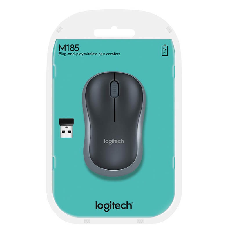 Mouse inalambrico Logitech M185 n/gris 